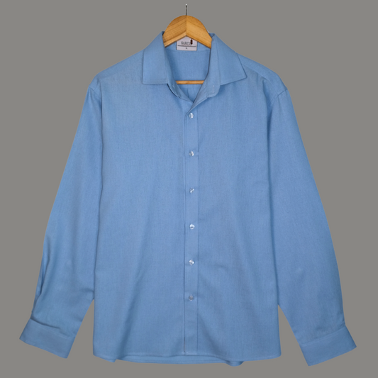 Linen Long Sleeve Shirt - Sky Blue